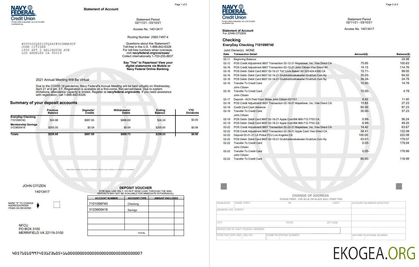 Mot de l'Union fédérale de la marine américaine, 5 pages